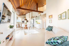 Cobertura duplex, pé na areia